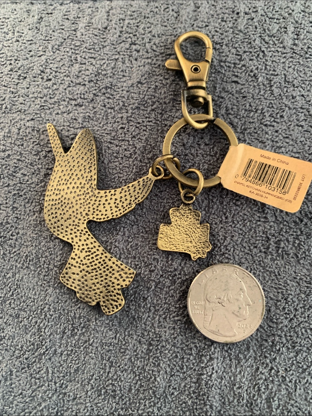 Karma Hummingbird Enamel Key Chain - #1063 - Picture 4 of 4